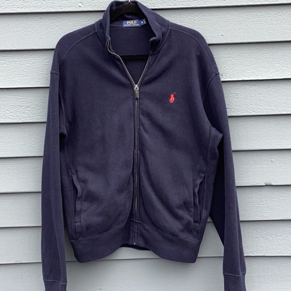 Polo by Ralph Lauren Blue Full Zip Up Sweatshirt Medium